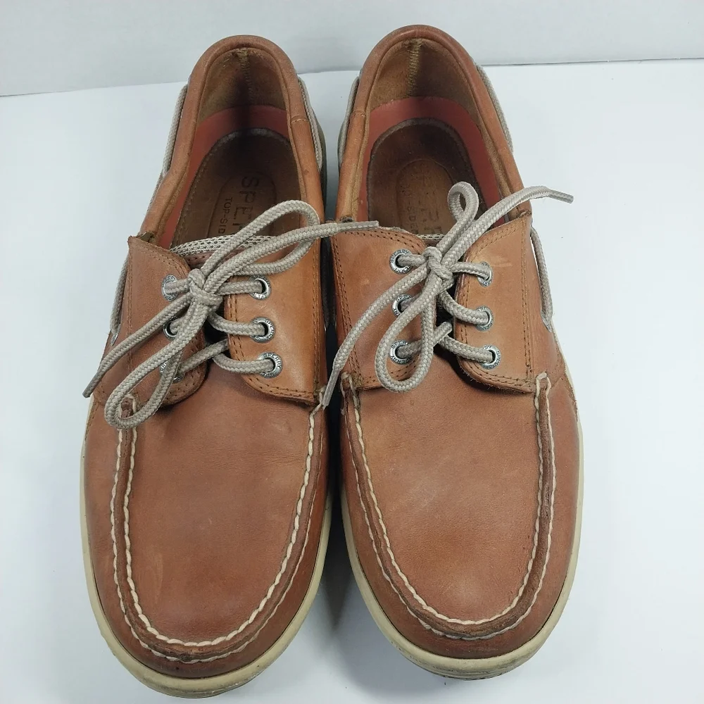 Sperry Top-Sider Billfish Boat Shoes Mens 9.5 Brown Leather 3-Eye Casual Deck